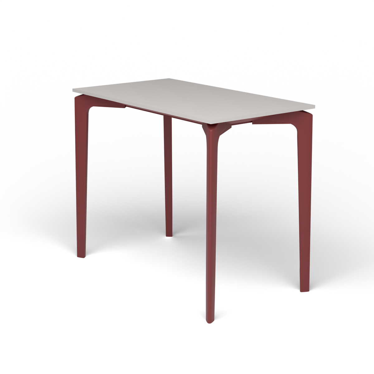 AllSize Console, 90 × 50 × 74 cm, Autumn Red, Aluminium speckled Grey