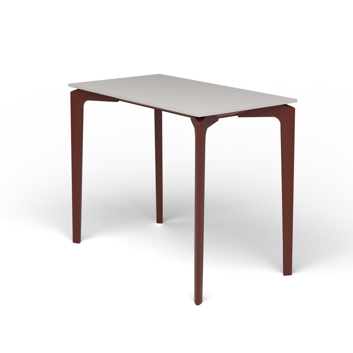AllSize Console, 90 × 50 × 74 cm, Chestnut Brown, Aluminium speckled Grey