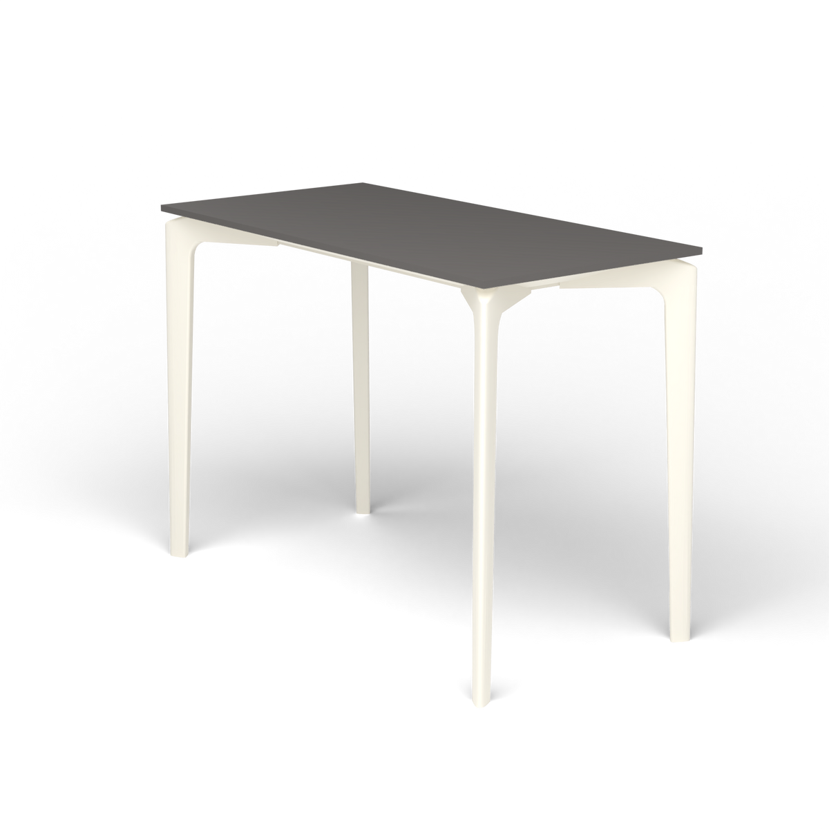 AllSize Console, 100 × 50 × 74 cm, Antique White, Aluminium speckled Anthracite