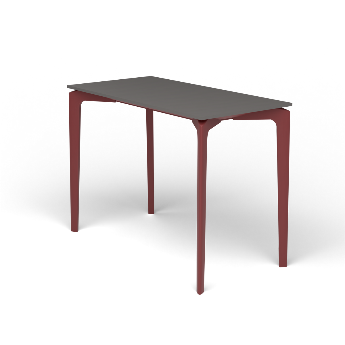 AllSize Console, 100 × 50 × 74 cm, Autumn Red, Aluminium speckled Anthracite
