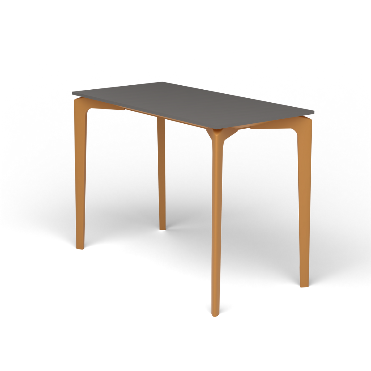 AllSize Console, 100 × 50 × 74 cm, Mustard Yellow, Aluminium speckled Anthracite