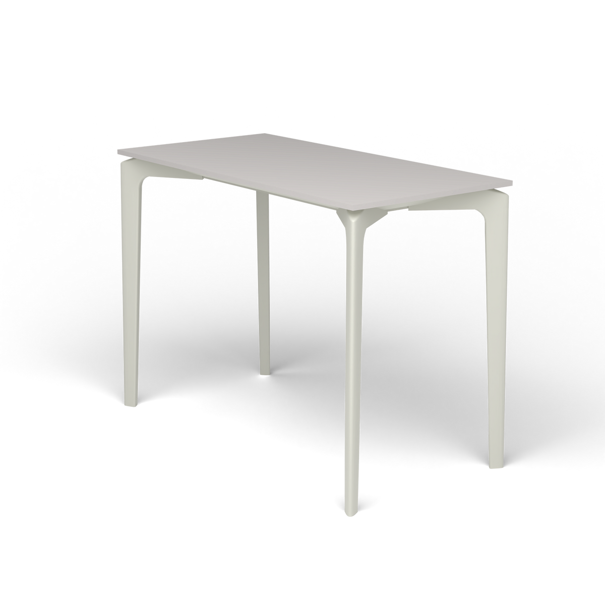 AllSize Console, 100 × 50 × 74 cm, Powder Grey, Aluminium speckled Grey