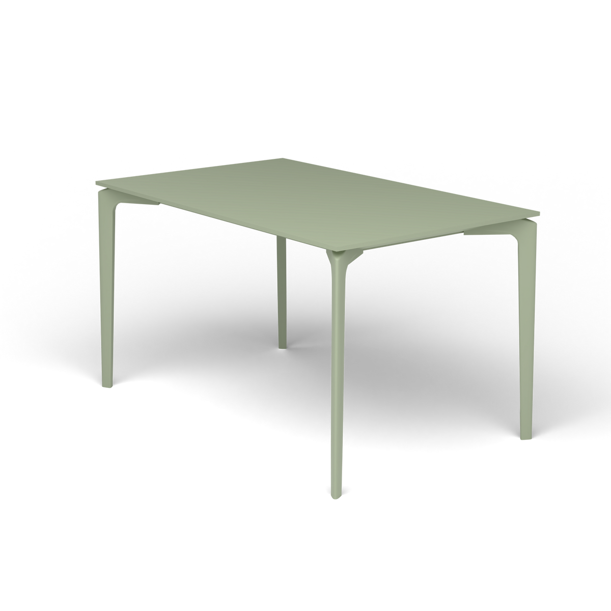 AllSize Rechthoekige Eettafel, 130 × 80 × 74 cm, Green Tea, Gelakt aluminium (volgt onderstelkleur)