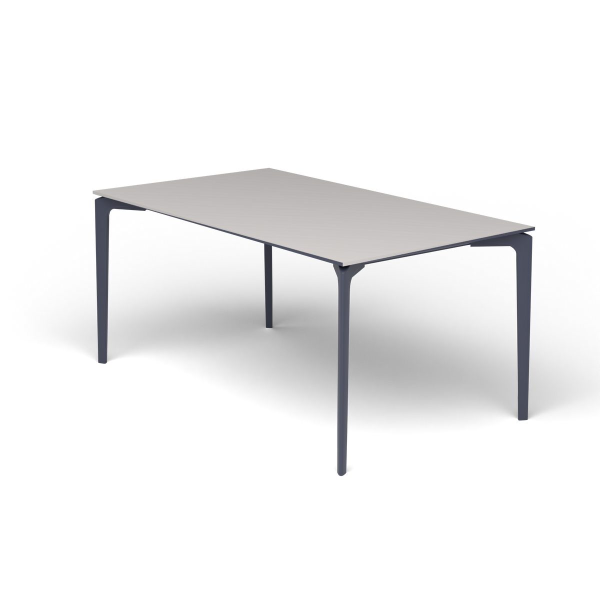 AllSize Rechthoekige Eettafel, 160 × 90 × 74 cm, Grey Blue, Aluminium speckled Grey