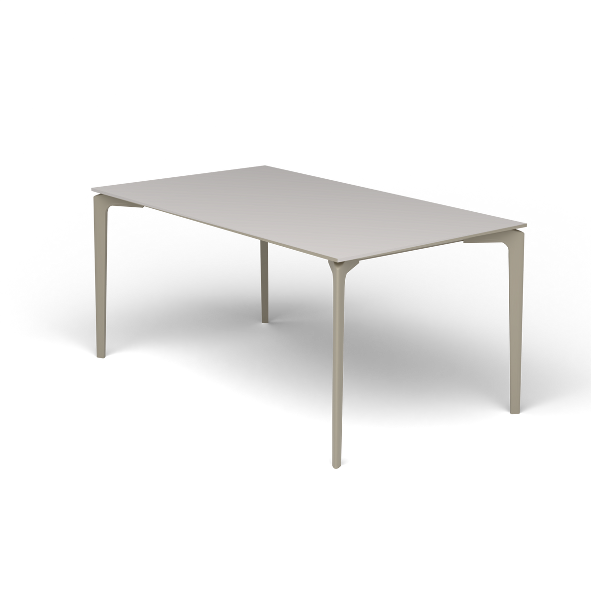 AllSize Rechthoekige Eettafel, 160 × 90 × 74 cm, Pearly Gold, Aluminium speckled Grey