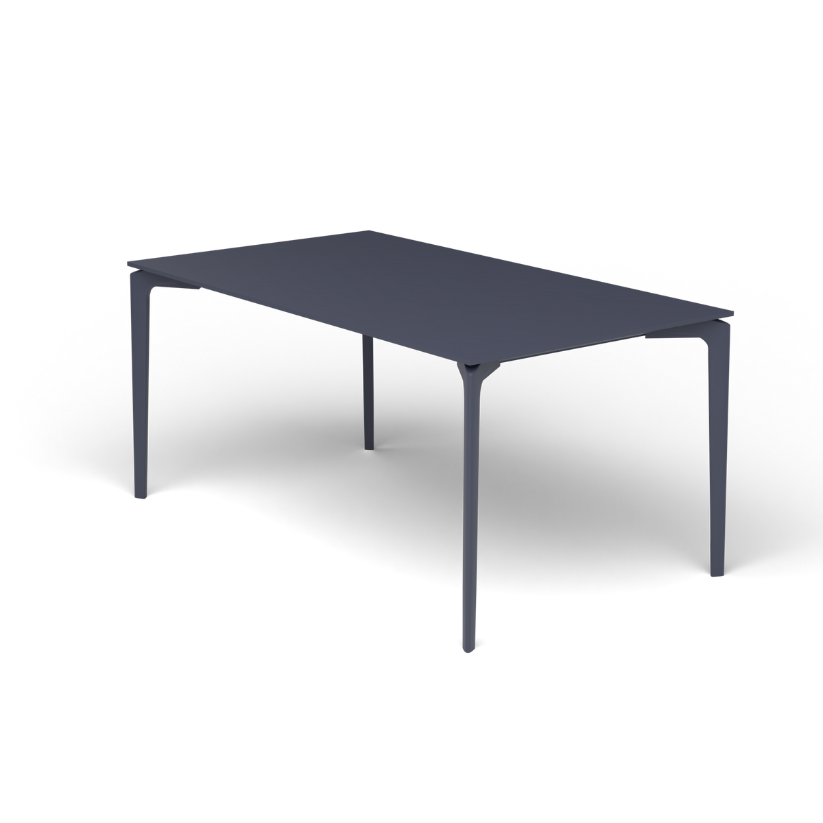 AllSize Rechthoekige Eettafel, 160 × 90 × 74 cm, Grey Blue, Gelakt aluminium (volgt onderstelkleur)