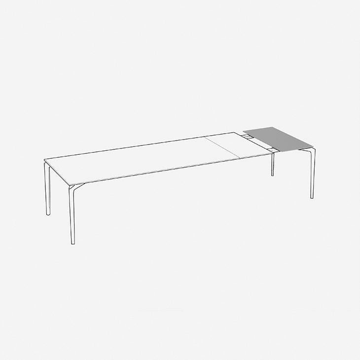 Additional extension in speckled aluminium. Exclusive use for speckled aluminium tops 50 cm