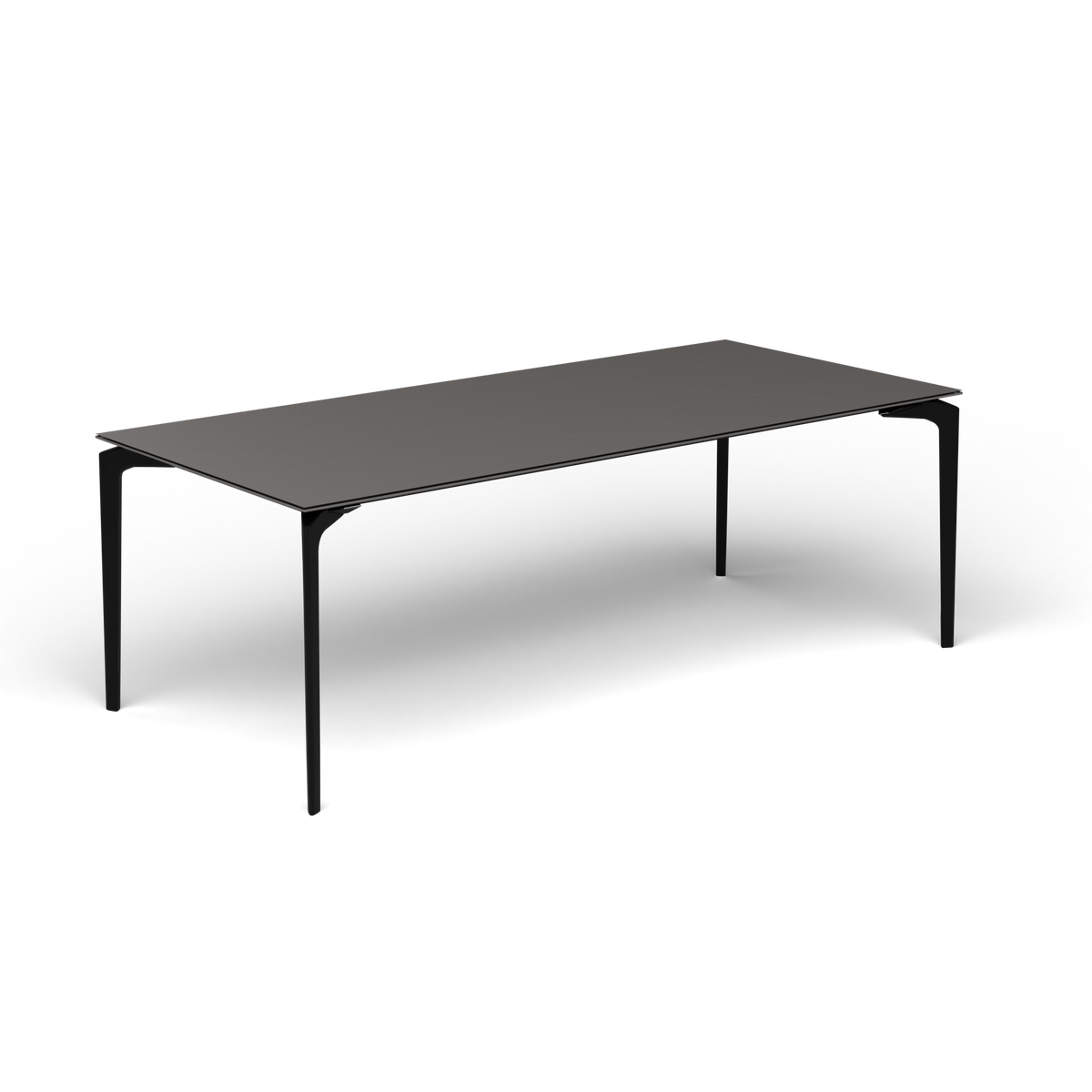 AllSize Uitschuifbare Eettafel, 220-270 × 100 × 76 cm, Black, Aluminium speckled Anthracite