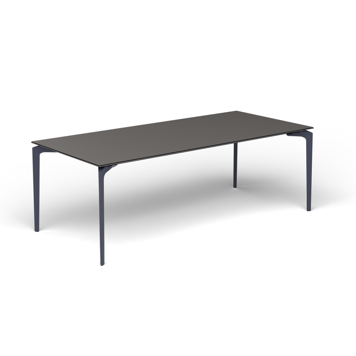 AllSize Uitschuifbare Eettafel, 220-270 × 100 × 76 cm, Grey Blue, Aluminium speckled Anthracite