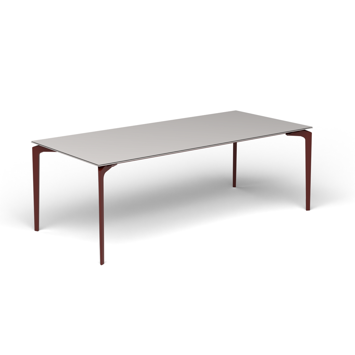 AllSize Uitschuifbare Eettafel, 220-270 × 100 × 76 cm, Chestnut Brown, Aluminium speckled Grey
