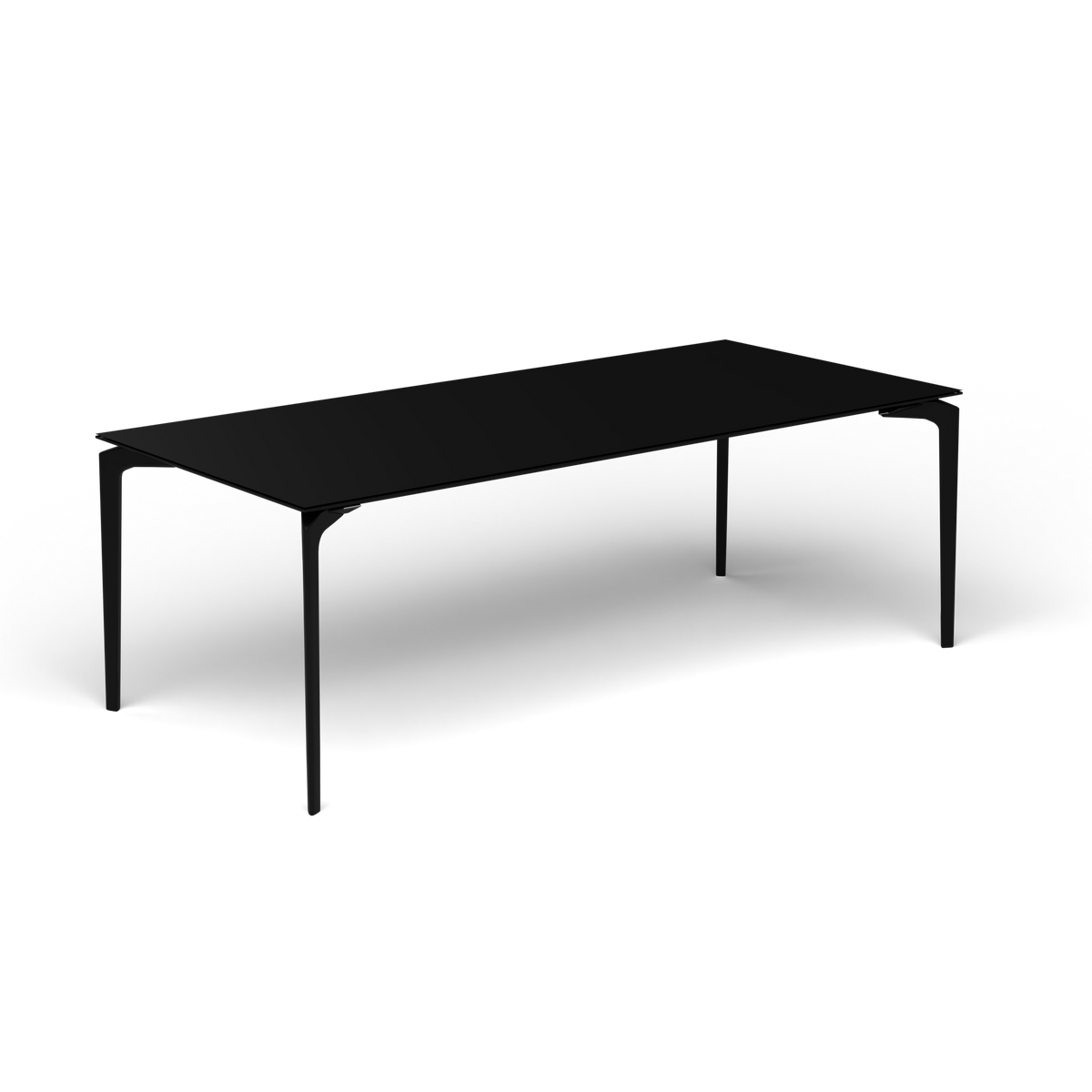 AllSize Uitschuifbare Eettafel, 220-270 × 100 × 76 cm, Black, Gelakt aluminium (volgt onderstelkleur)