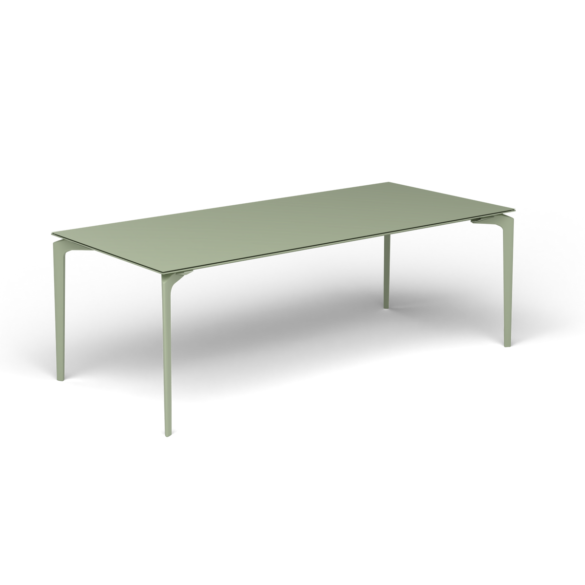 AllSize Uitschuifbare Eettafel, 220-270 × 100 × 76 cm, Green Tea, Gelakt aluminium (volgt onderstelkleur)