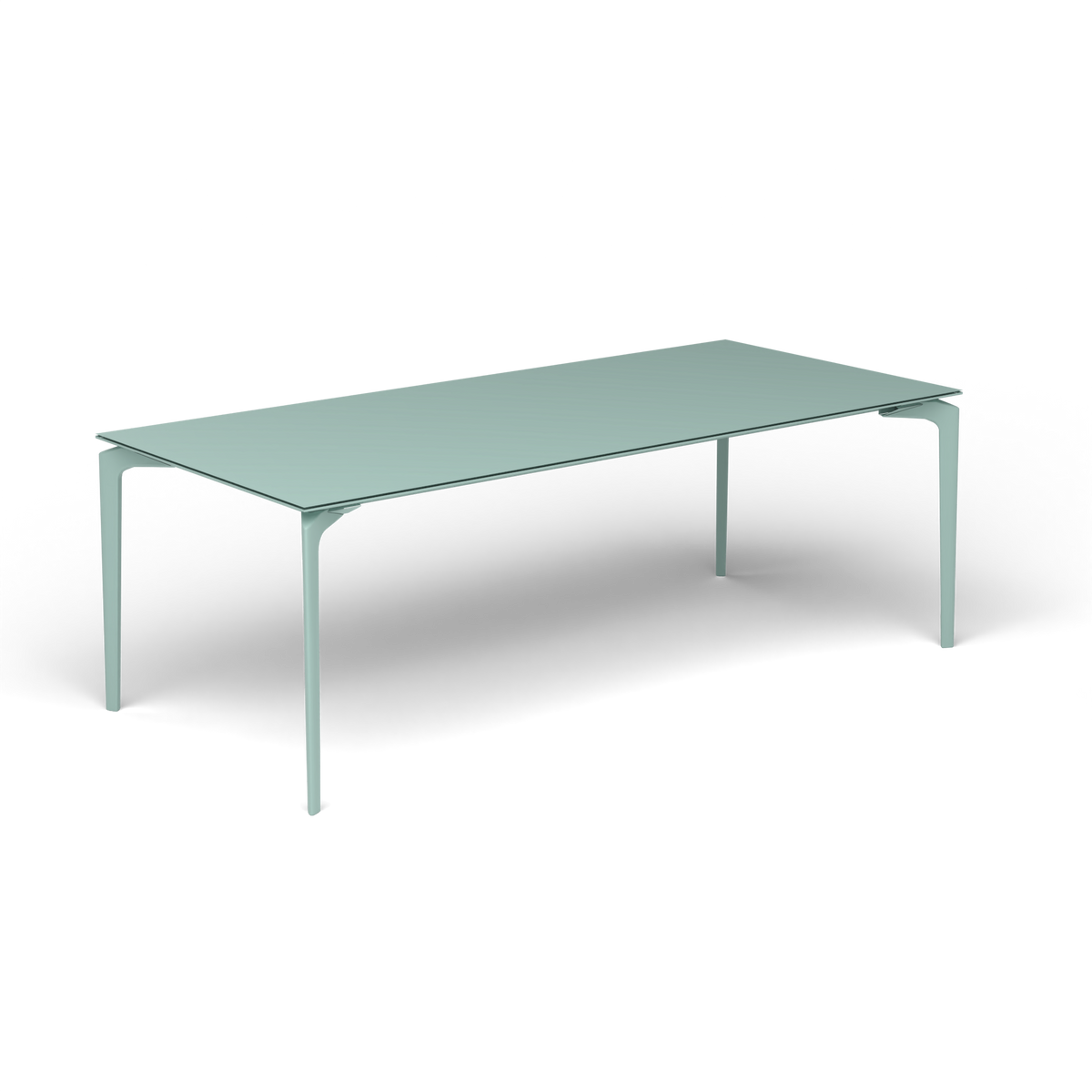 AllSize Uitschuifbare Eettafel, 220-270 × 100 × 76 cm, Light Blue, Gelakt aluminium (volgt onderstelkleur)