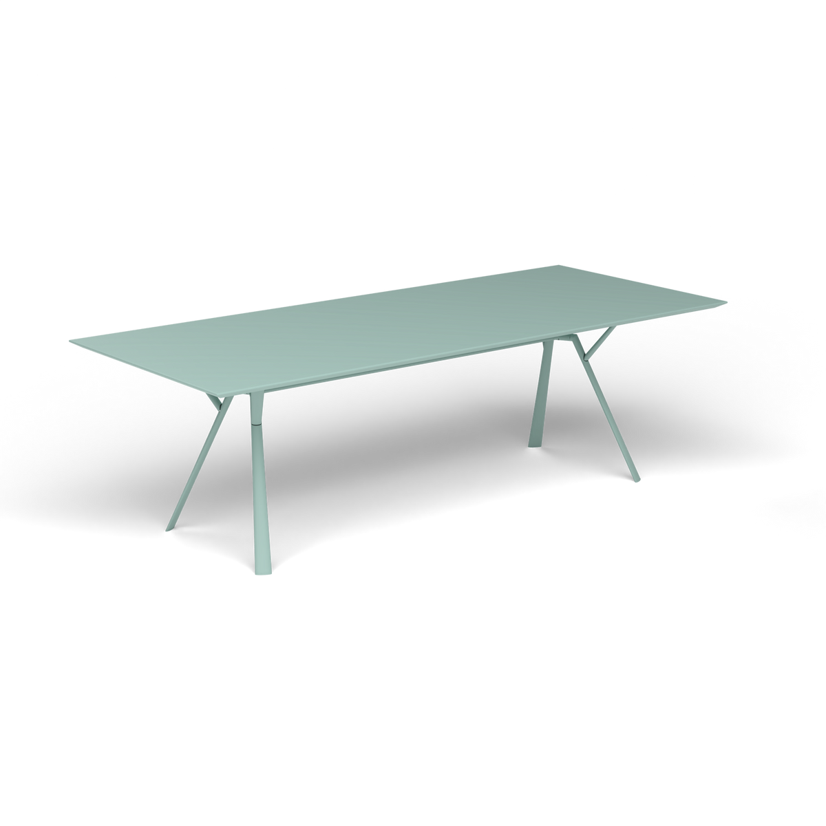Radice Quadra Rechthoekige Tafel, 240 × 100 × h 74 cm, Light Blue, Gelakt aluminium (volgt onderstelkleur)