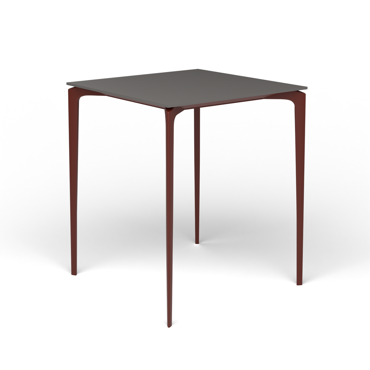 AllSize Bartafel, 90 × 90 × 110 cm, Chestnut Brown, Aluminium speckled Anthracite
