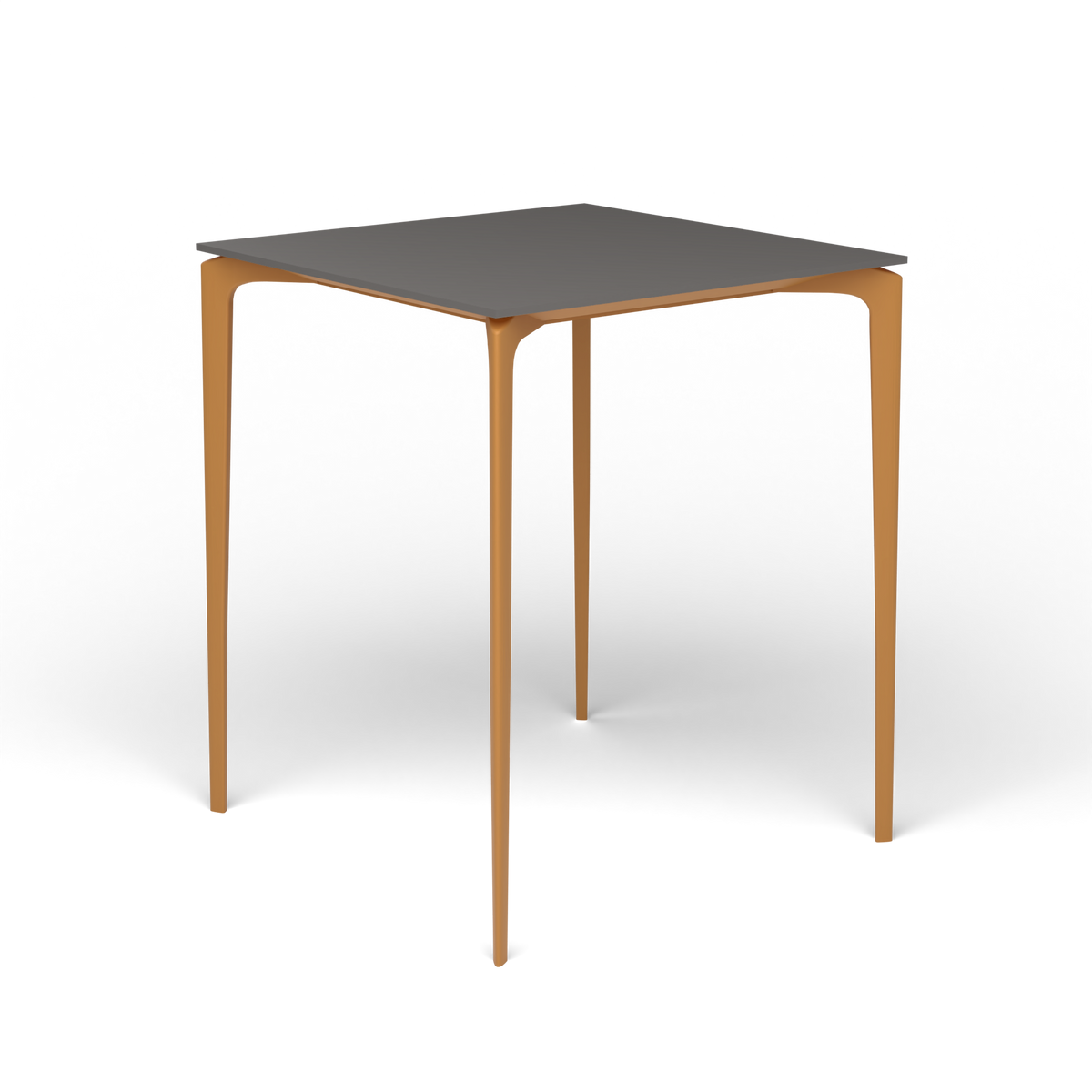 AllSize Bartafel, 90 × 90 × 110 cm, Mustard Yellow, Aluminium speckled Anthracite