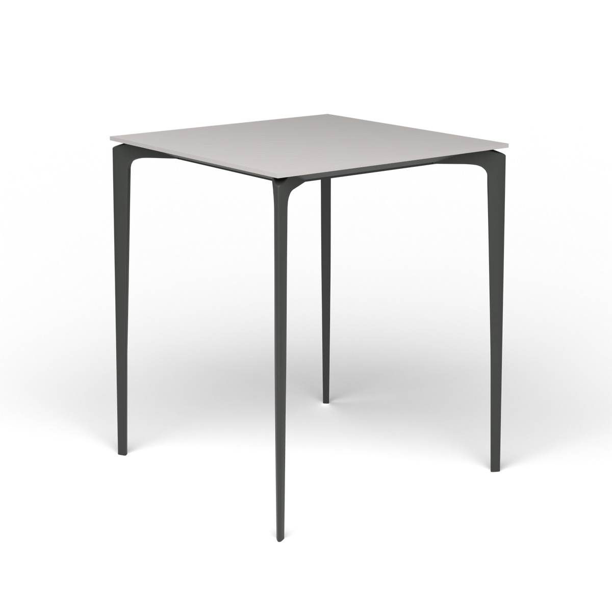 AllSize Bartafel, 90 × 90 × 110 cm, Metallic Grey, Aluminium speckled Grey