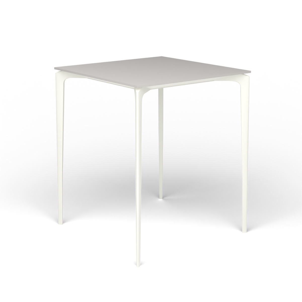 AllSize Bartafel, 90 × 90 × 110 cm, White, Aluminium speckled Grey