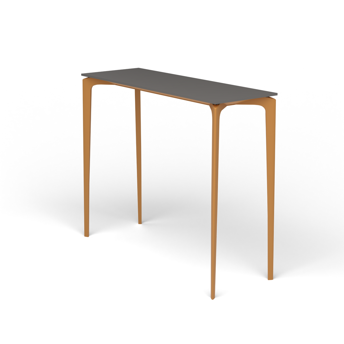 AllSize Bartafel, 130 × 45 × 110 cm, Mustard Yellow, Aluminium speckled Anthracite