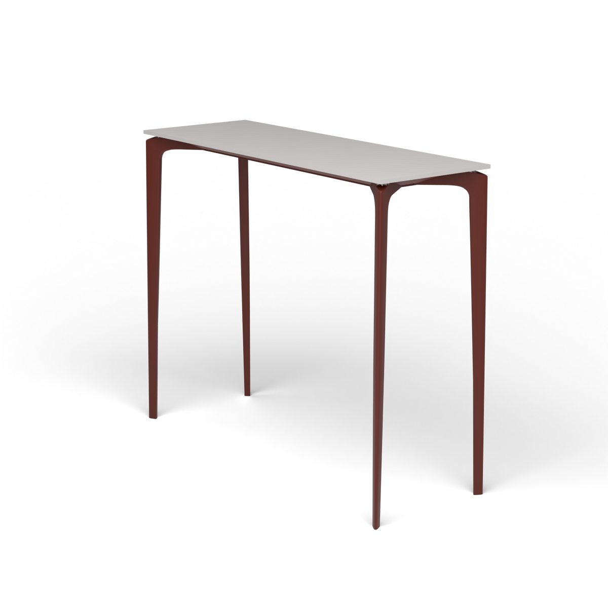 AllSize Bartafel, 130 × 45 × 110 cm, Chestnut Brown, Aluminium speckled Grey