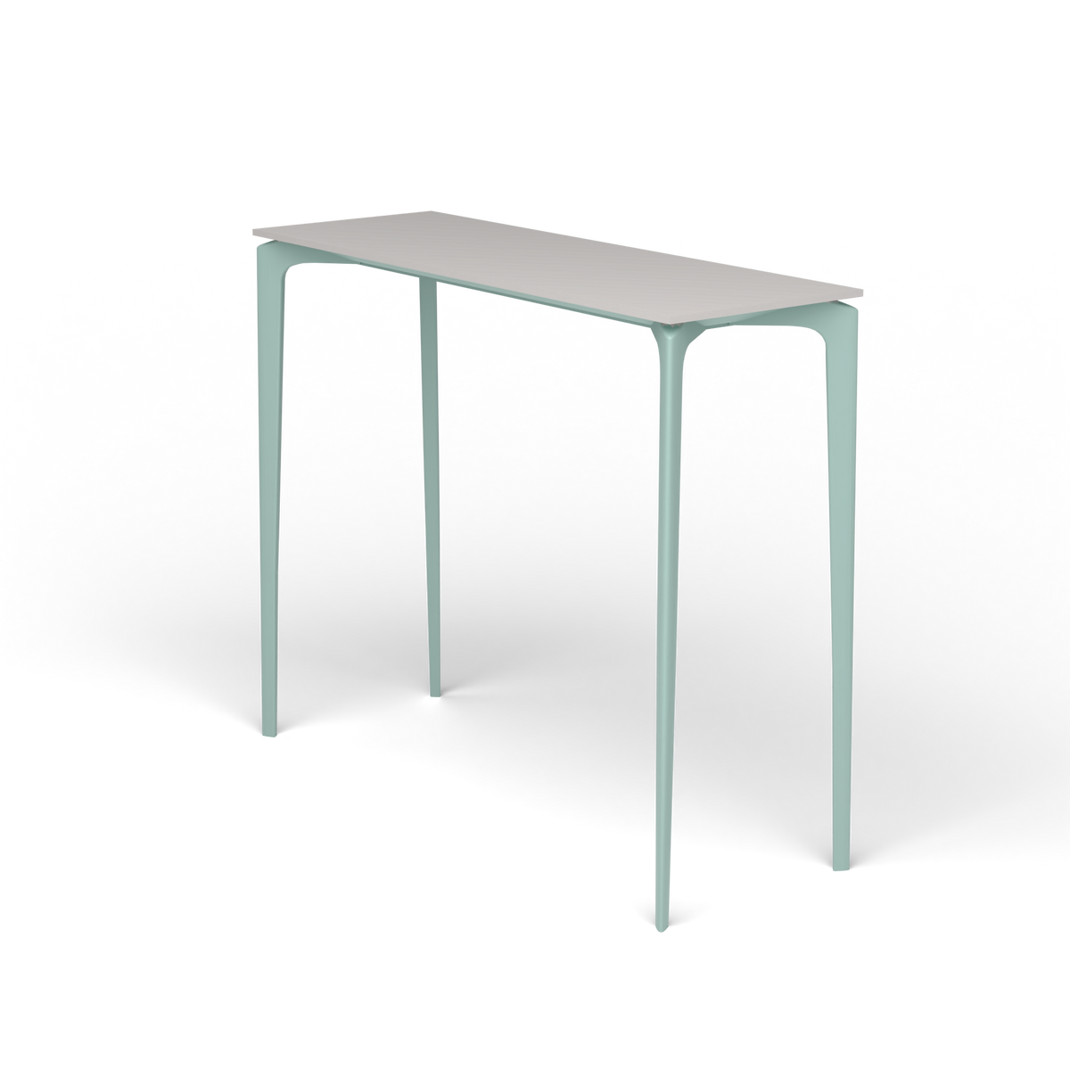 AllSize Bartafel, 130 × 45 × 110 cm, Light Blue, Aluminium speckled Grey