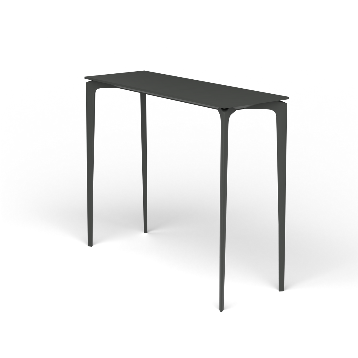 AllSize Bartafel, 130 × 45 × 110 cm, Metallic Grey, Gelakt aluminium (volgt onderstelkleur)