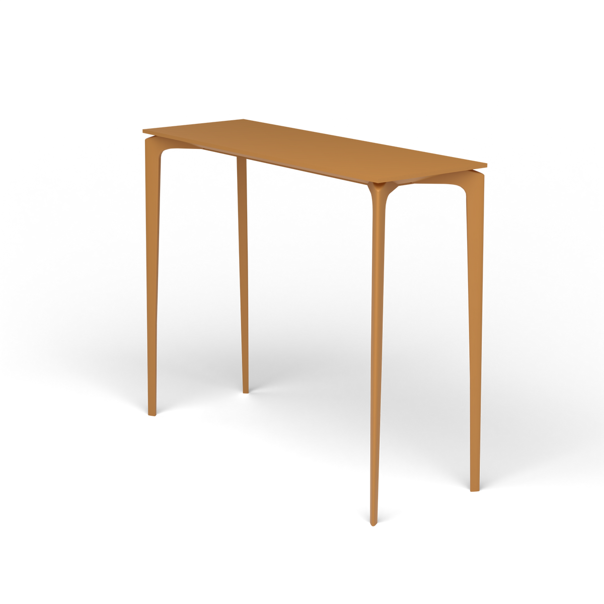 AllSize Bartafel, 130 × 45 × 110 cm, Mustard Yellow, Gelakt aluminium (volgt onderstelkleur)