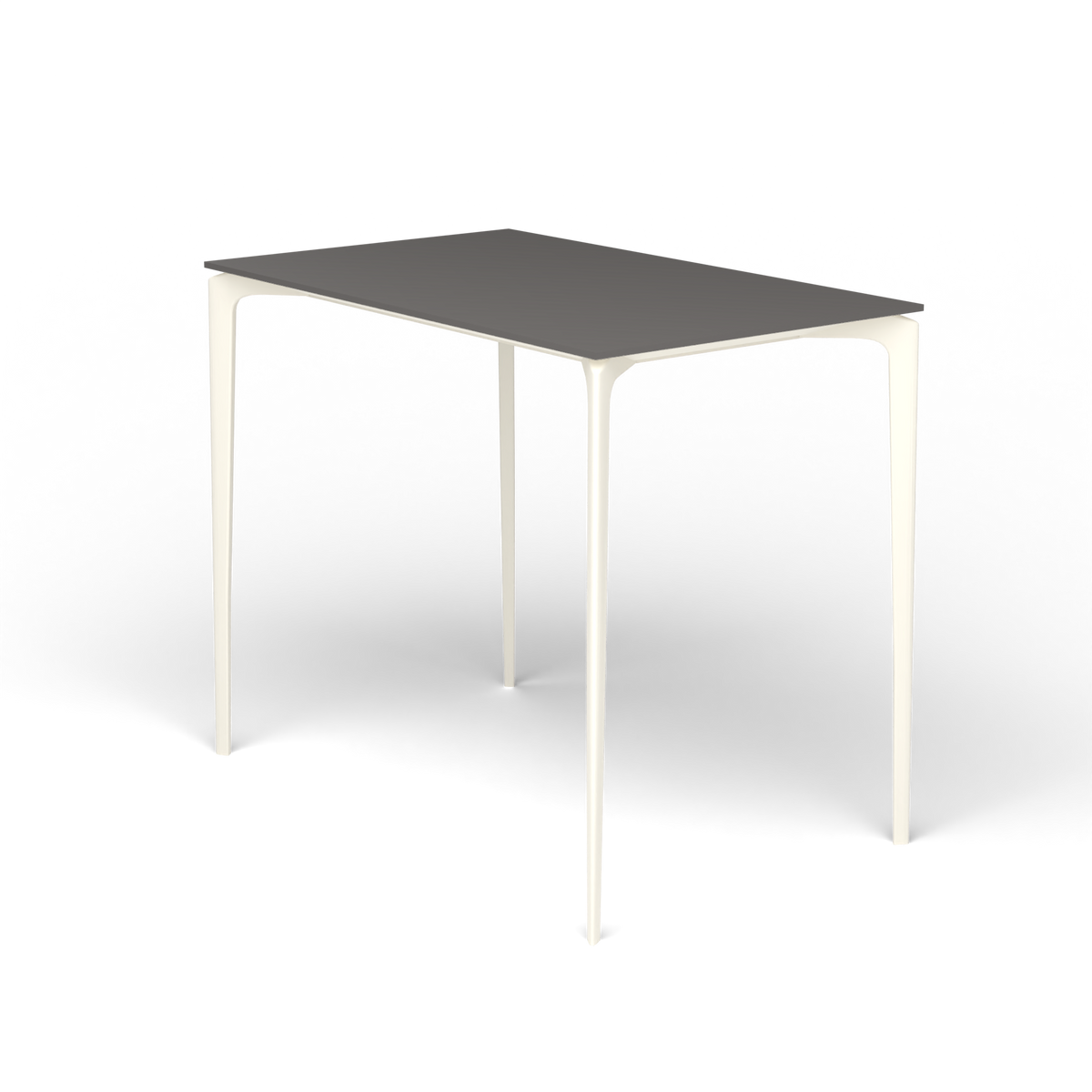 AllSize Bartafel, 130 × 80 × 110 cm, Antique White, Aluminium speckled Anthracite