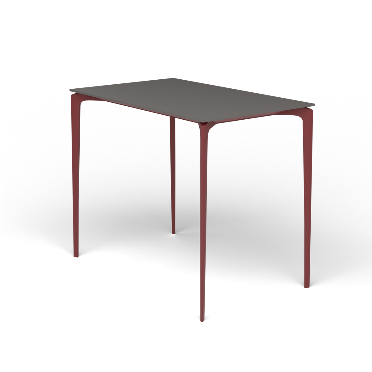 AllSize Bartafel, 130 × 80 × 110 cm, Autumn Red, Aluminium speckled Anthracite