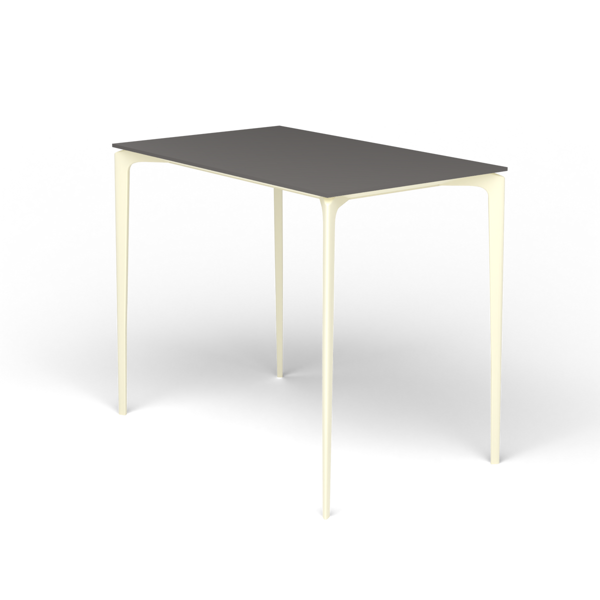 AllSize Bartafel, 130 × 80 × 110 cm, Butter White, Aluminium speckled Anthracite