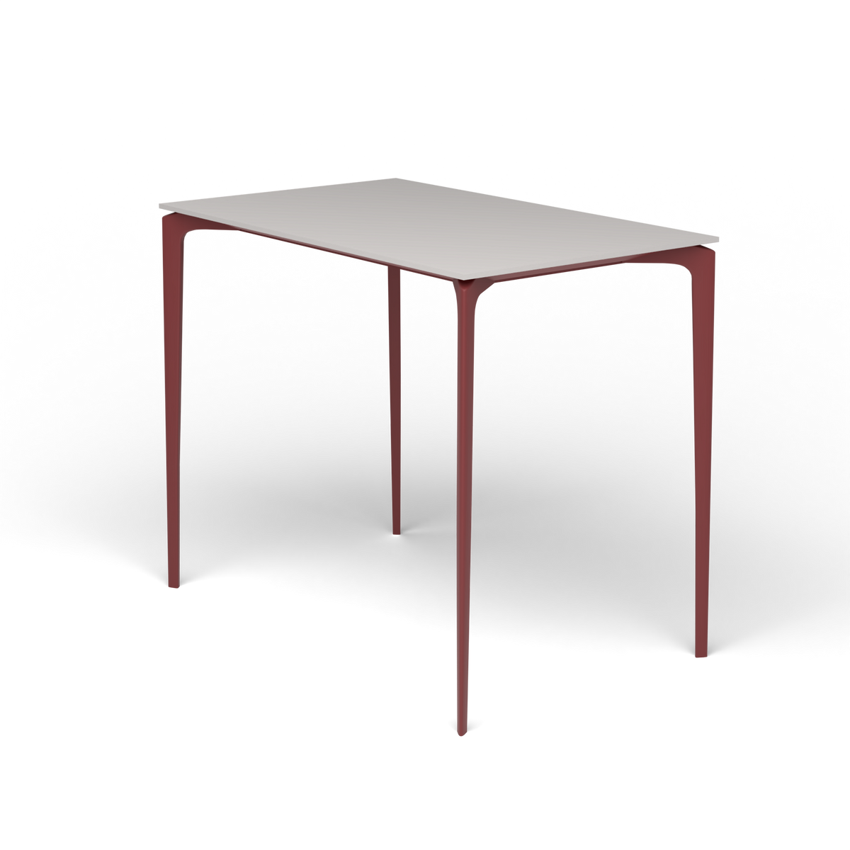 AllSize Bartafel, 130 × 80 × 110 cm, Autumn Red, Aluminium speckled Grey