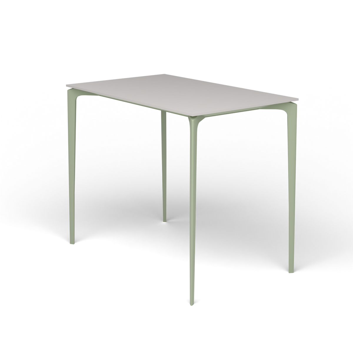 AllSize Bartafel, 130 × 80 × 110 cm, Green Tea, Aluminium speckled Grey