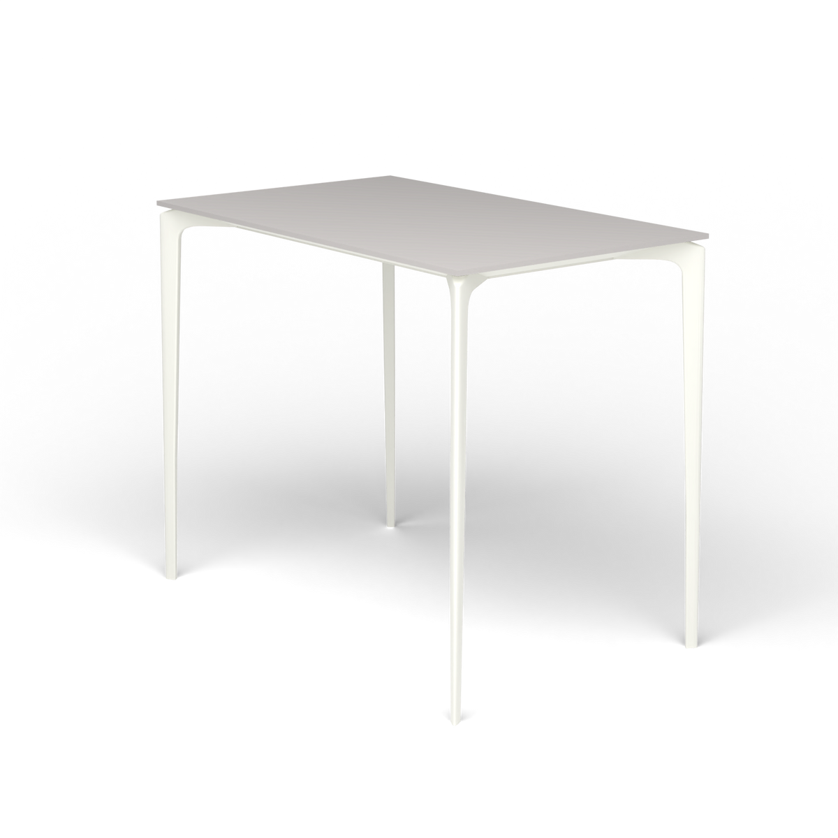 AllSize Bartafel, 130 × 80 × 110 cm, White, Aluminium speckled Grey