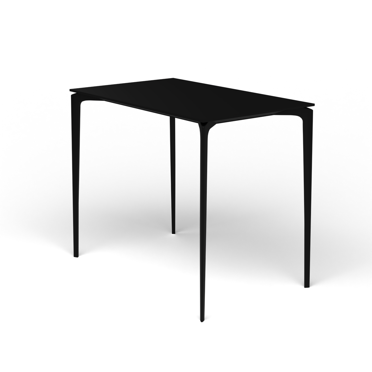 AllSize Bartafel, 130 × 80 × 110 cm, Black, Gelakt aluminium (volgt onderstelkleur)