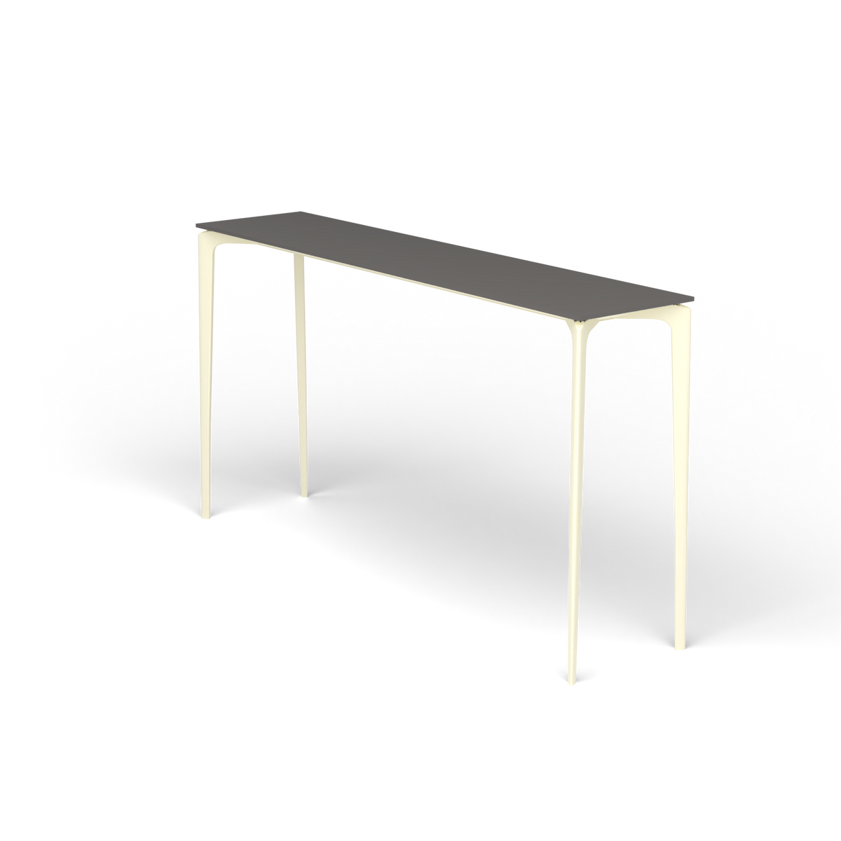 AllSize Bartafel, 200 × 45 × 110 cm, Butter White, Aluminium speckled Anthracite