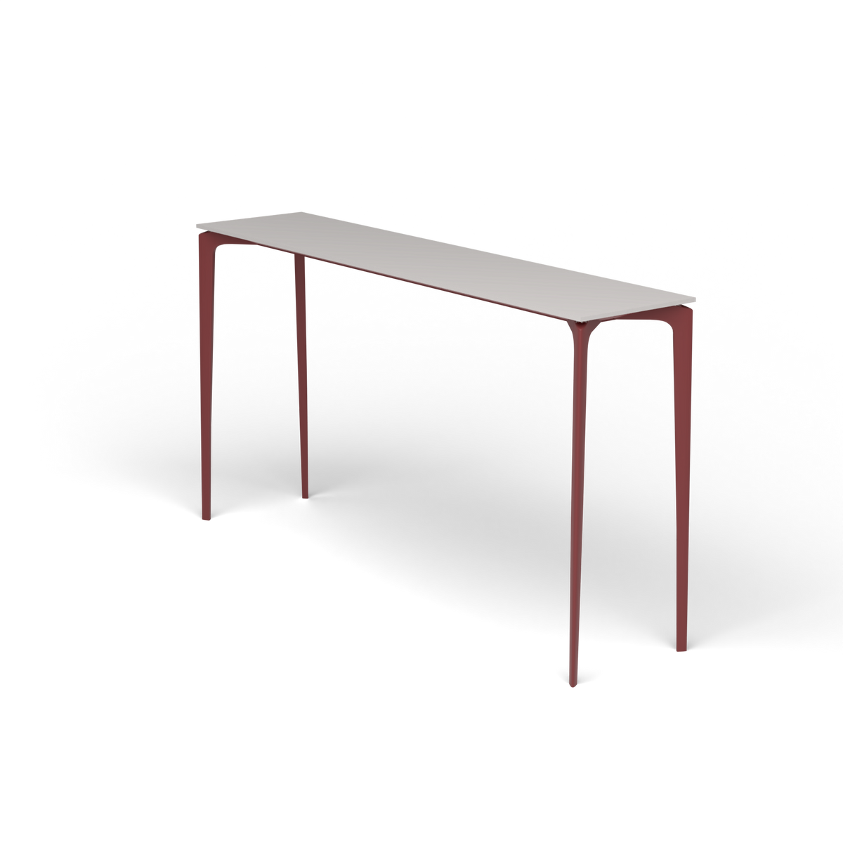 AllSize Bartafel, 200 × 45 × 110 cm, Autumn Red, Aluminium speckled Grey