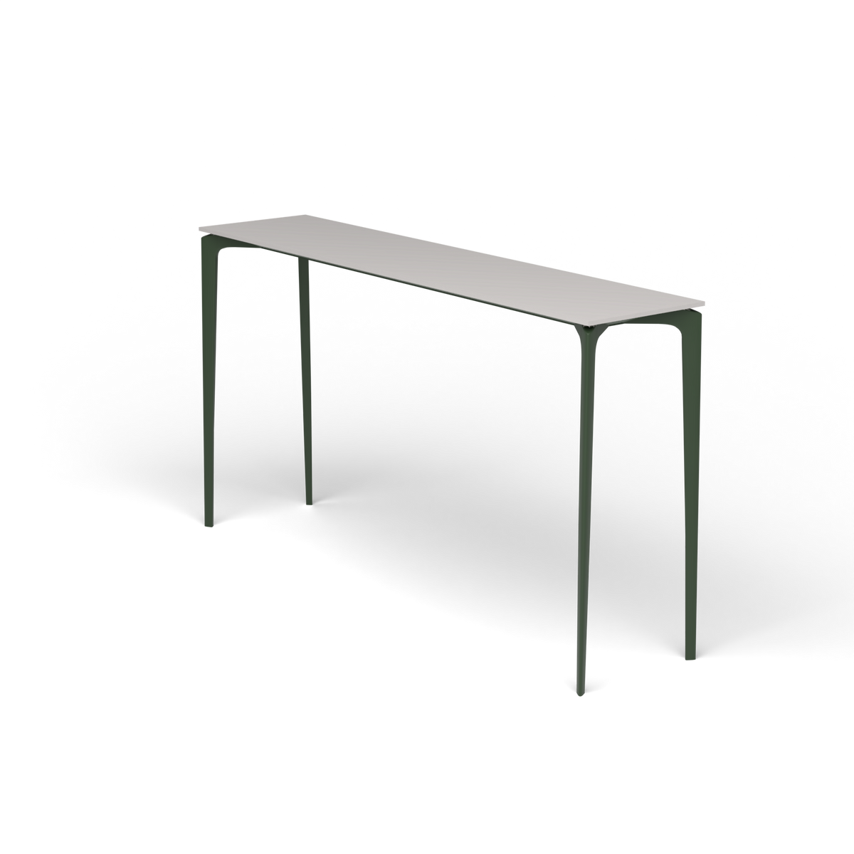 AllSize Bartafel, 200 × 45 × 110 cm, Bottle Green, Aluminium speckled Grey