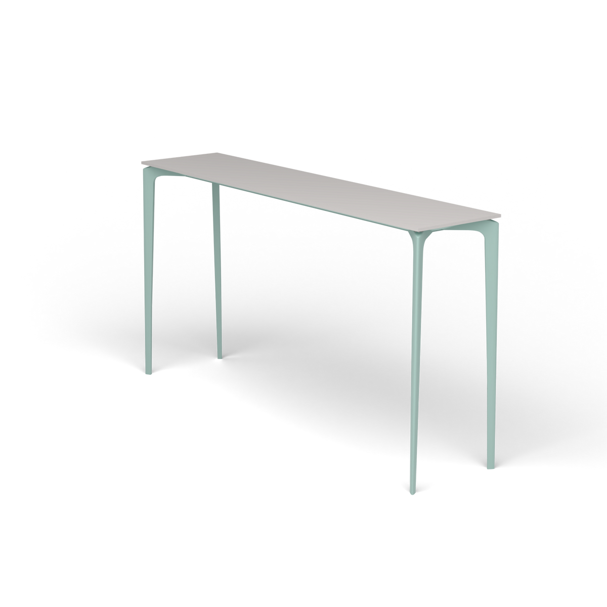 AllSize Bartafel, 200 × 45 × 110 cm, Light Blue, Aluminium speckled Grey