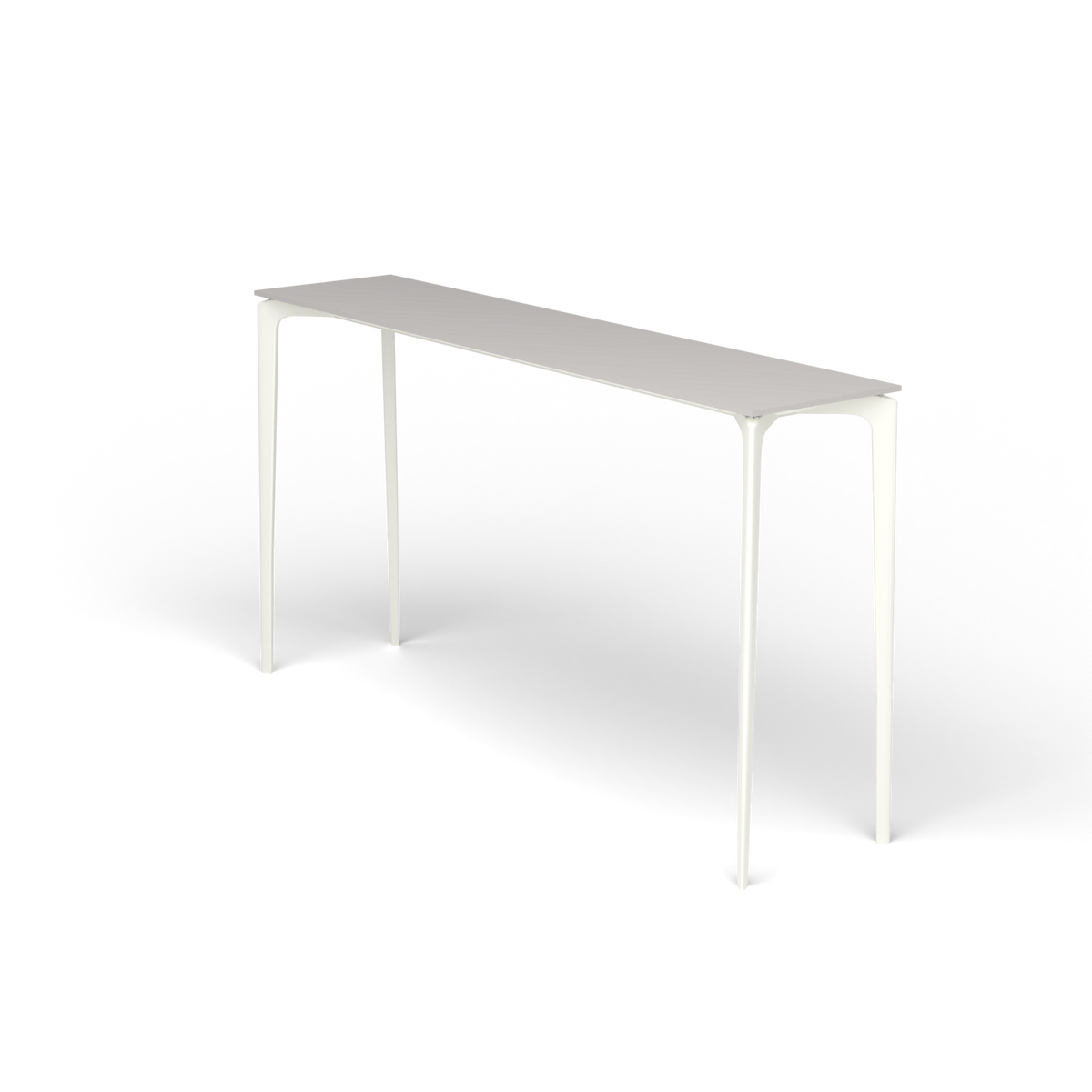 AllSize Bartafel, 200 × 45 × 110 cm, White, Aluminium speckled Grey