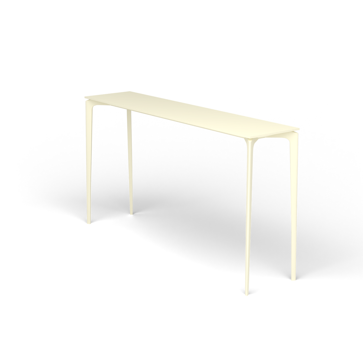 AllSize Bartafel, 200 × 45 × 110 cm, Butter White, Gelakt aluminium (volgt onderstelkleur)