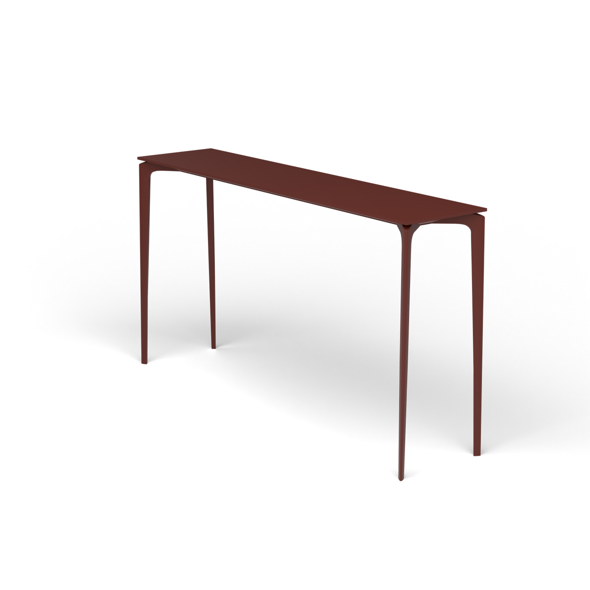 AllSize Bartafel, 200 × 45 × 110 cm, Chestnut Brown, Gelakt aluminium (volgt onderstelkleur)