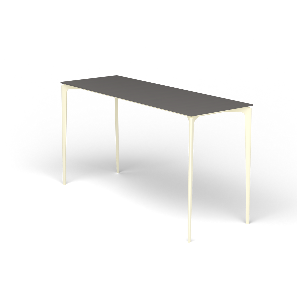 AllSize Bartafel, 200 × 70 × 110 cm, Butter White, Aluminium speckled Anthracite