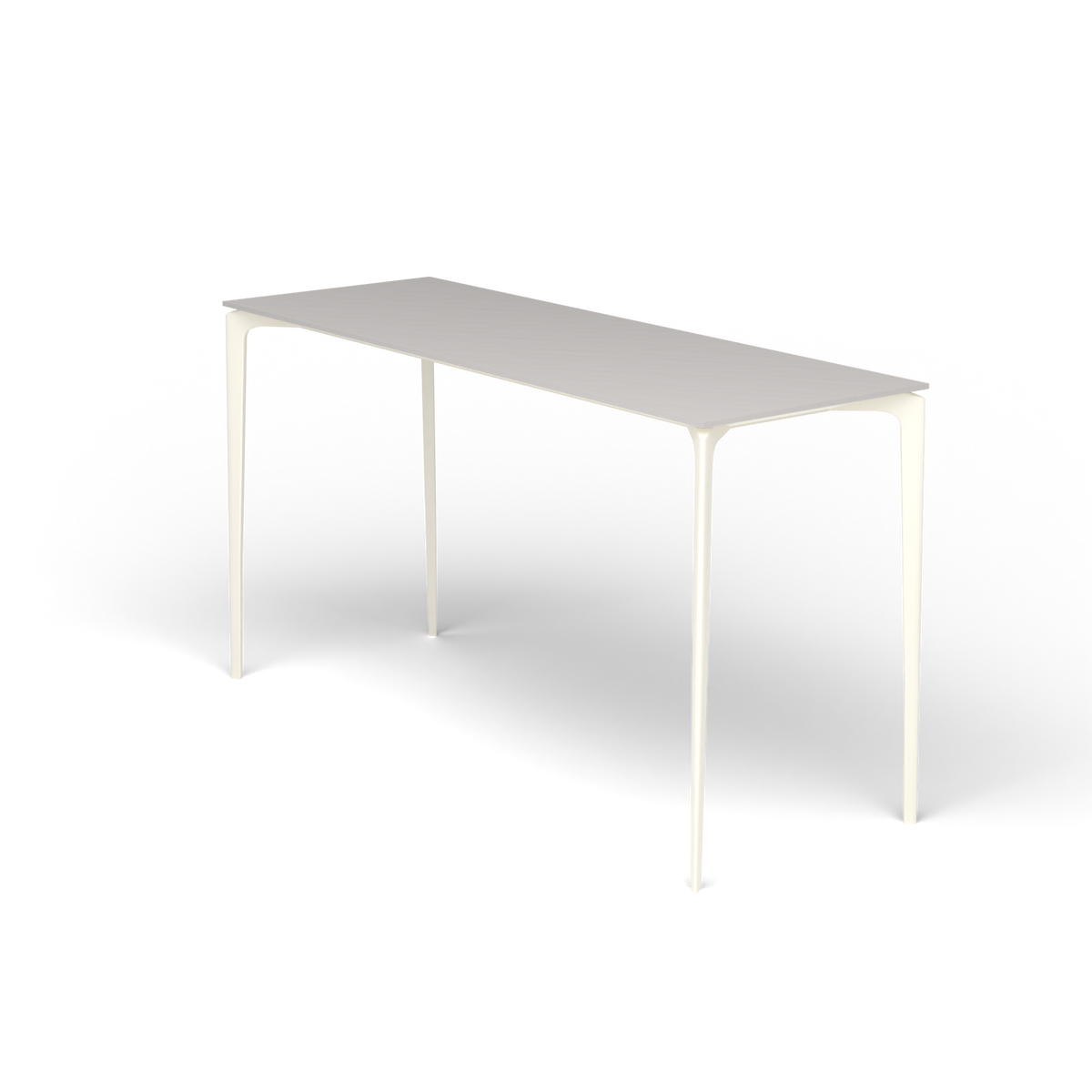 AllSize Bartafel, 200 × 70 × 110 cm, Antique White, Aluminium speckled Grey