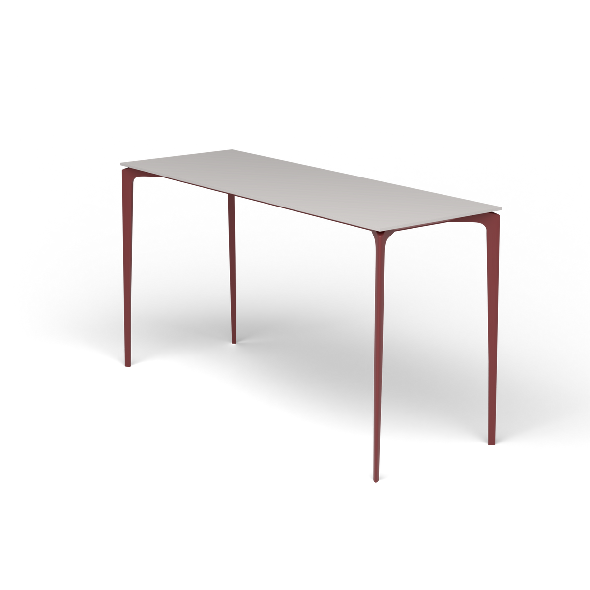 AllSize Bartafel, 200 × 70 × 110 cm, Autumn Red, Aluminium speckled Grey