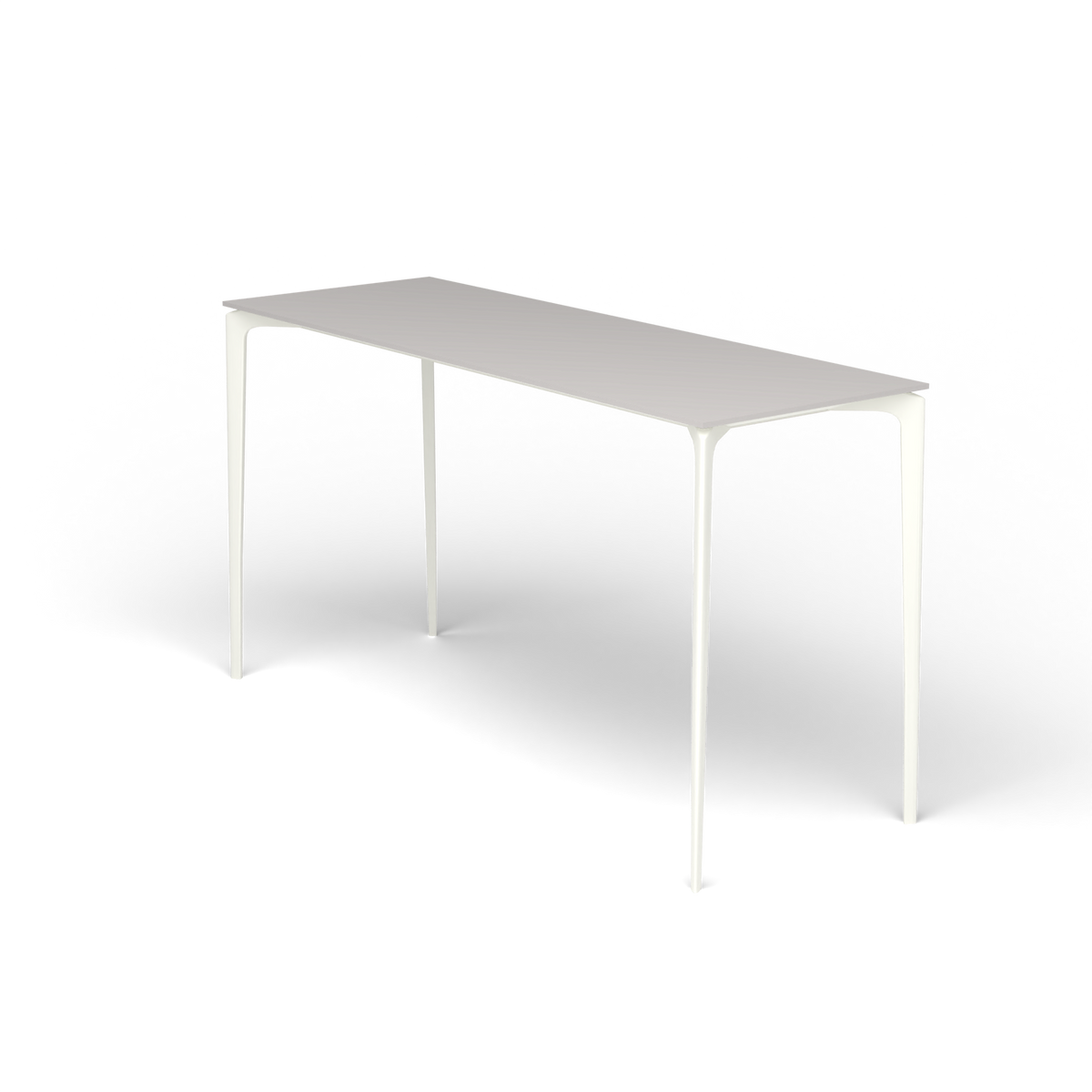 AllSize Bartafel, 200 × 70 × 110 cm, White, Aluminium speckled Grey