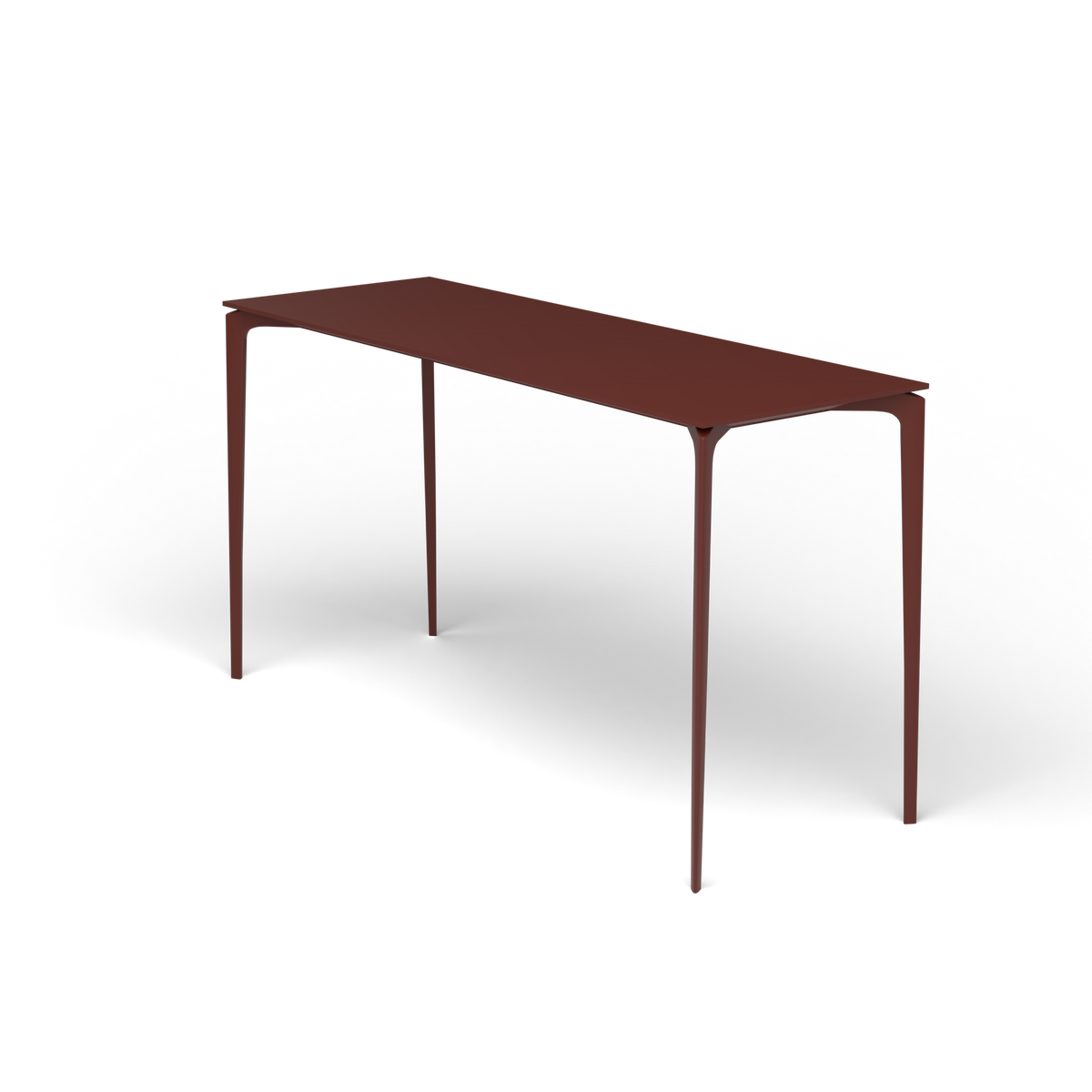 AllSize Bartafel, 200 × 70 × 110 cm, Chestnut Brown, Gelakt aluminium (volgt onderstelkleur)