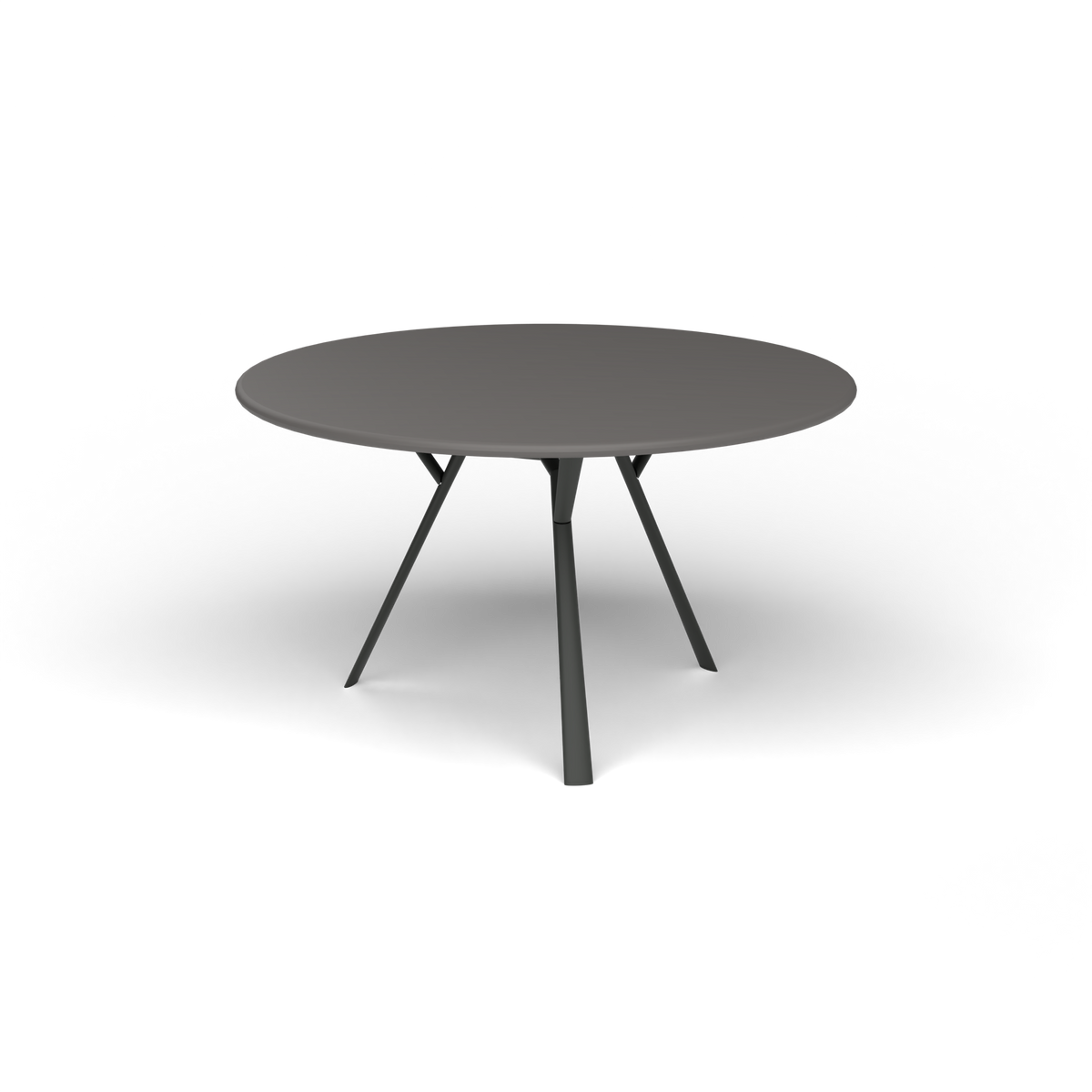 Radice Quadra Ronde Tafel, Ø 130 × h 74 cm, Metallic Grey, Aluminium speckled Anthracite