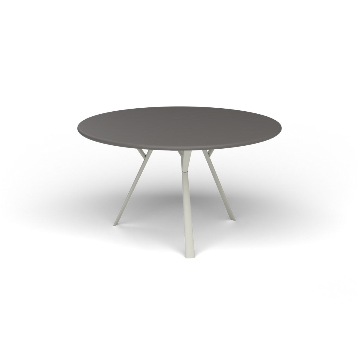 Radice Quadra Ronde Tafel, Ø 130 × h 74 cm, Powder Grey, Aluminium speckled Anthracite