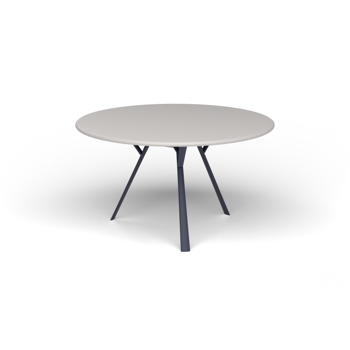 Radice Quadra Ronde Tafel, Ø 130 × h 74 cm, Grey Blue, Aluminium speckled Grey