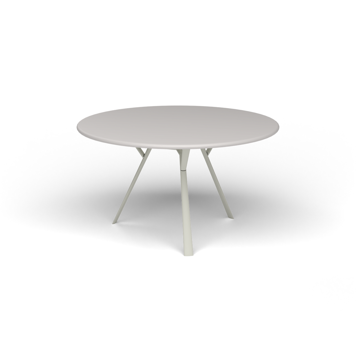 Radice Quadra Ronde Tafel, Ø 130 × h 74 cm, Powder Grey, Aluminium speckled Grey